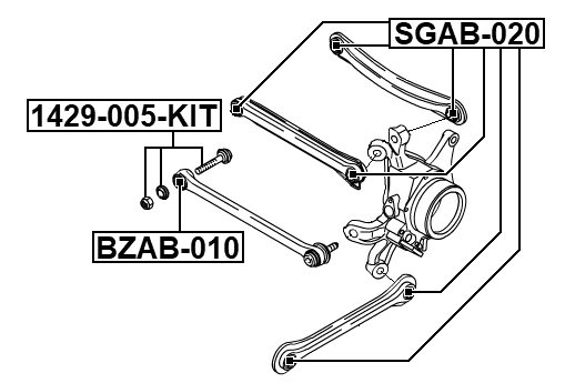 1429-005-KIT - REPAIR KIT, CAMBER ADJUSTING ECCENTRIC BOLT