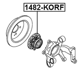 1482-KORF - FRONT WHEEL HUB