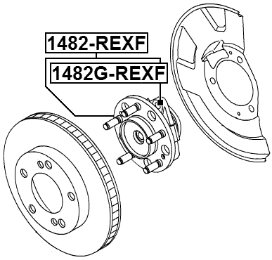 1482G-REXF - FRONT WHEEL HUB