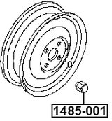1485-001 - WHEEL NUT M14X1.5 L35.8