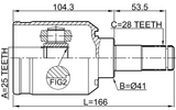 1511-001 - INNER CV JOINT 25X41X28