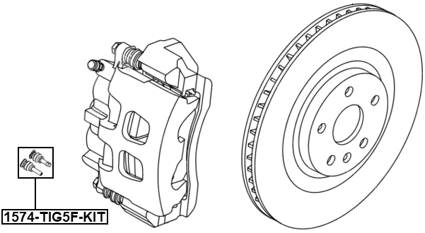 1574-TIG5F-KIT - FRONT CALIPER SLIDE PIN KIT