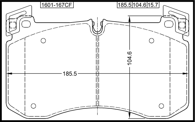 1601-167CF - PAD KIT, DISC BRAKE, FRONT (CERAMIC) ?ERAMIC