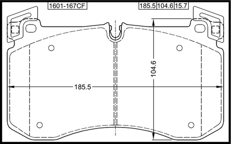 1601-167CF - PAD KIT, DISC BRAKE, FRONT (CERAMIC) ?ERAMIC