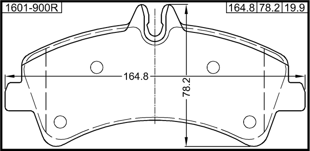 1601-900R - PAD KIT, DISC BRAKE, REAR