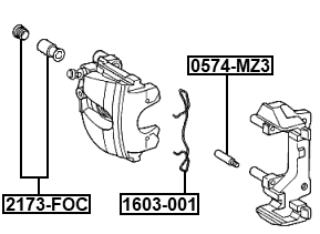 1603-001 - ANTI-RATTLE SPRING, DISC BRAKE PADS