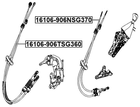 16106-906NSG370 - TRANSMISSION GEAR CHANGE CABLE