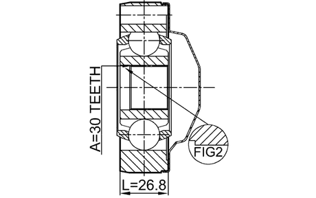1611-164SHA - PROPSHAFT CV JOINT 30X81