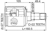 1611-169 - INNER CV JOINT 27X36X22