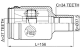 1611-211LH - INNER CV JOINT LEFT 27X37.5X34