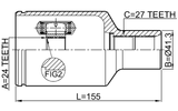 1611-253LH - INNER CV JOINT LEFT 24X41.3X27