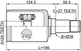 1611-253RH - INNER CV JOINT RIGHT 24X38X27
