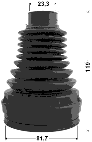 1615-210 - BOOT INNER CV JOINT KIT 81.7X119X23.3