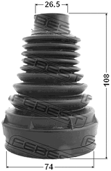 1615P-220 - BOOT INNER CV JOINT KIT PVC 74X108X26.5