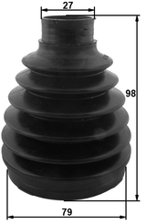 1615P-251 - BOOT INNER CV JOINT KIT PVC 79X98X27