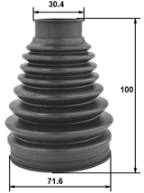 1615P-639SA - BOOT INNER CV JOINT KIT PVC 71.6X100X30.4