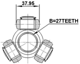 1616-221 - TRIPOD JOINT 27X37.95