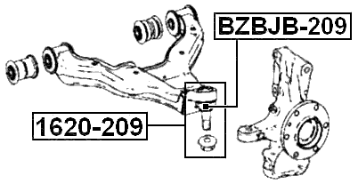1620-209 - BALL JOINT FRONT LOWER ARM