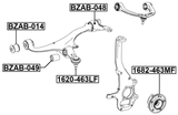 1620-463LF - BALL JOINT FRONT LOWER ARM