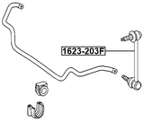 1623-203F - FRONT STABILIZER LINK / SWAY BAR LINK