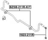 1623-211R - REAR STABILIZER LINK