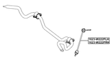 1623-W222FLH - FRONT LEFT STABILIZER LINK / SWAY BAR LINK