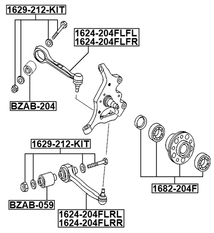 1624-204FLRL - LEFT LOWER FRONT ARM