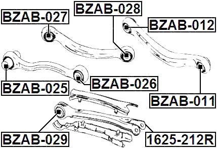 1625-212R - REAR TRANSVERSE LINK