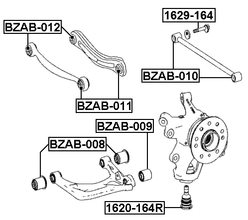 1629-164 - CAMBER ADJUSTING ECCENTRIC BOLT