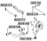 1629-164 - CAMBER ADJUSTING ECCENTRIC BOLT