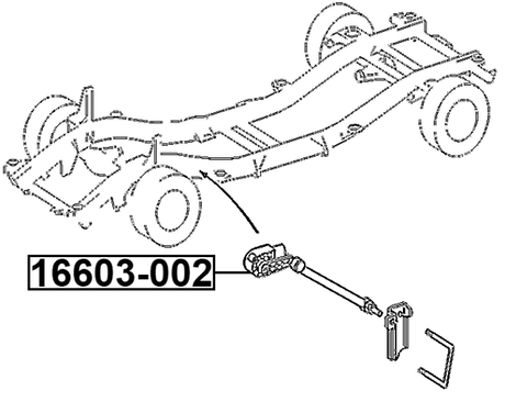 16603-002 - FRONT LEVEL SENSOR (WITH LINK)