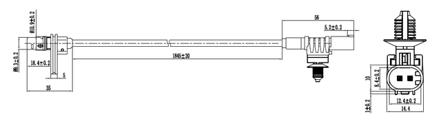 16606-004 - ABS SENSOR REAR RIGHT