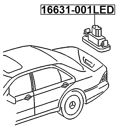 16631-001LED - LICENSE PLATE LAMP (LED)