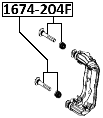1674-204F - FRONT CALIPER SLIDE PIN
