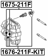 1675-211F - FRONT BRAKE CALIPER REPAIR KIT (FOR ONE PISTON)