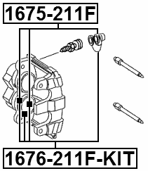1675-211F - FRONT BRAKE CALIPER REPAIR KIT (FOR ONE PISTON)