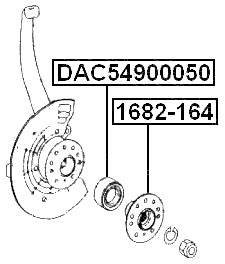 1682-164 - REAR WHEEL HUB WITHOUT BEARING