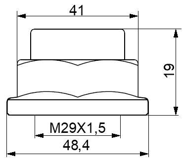 1698-NHUB01 - WHEEL HUB NUT 41X19