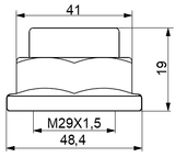1698-NHUB01 - WHEEL HUB NUT 41X19