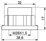1698-NHUB03 - WHEEL HUB NUT 32X17