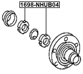 1698-NHUB04 - WHEEL HUB NUT 38X7
