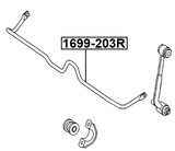 1699-203R - STABILIZER REAR D14.2