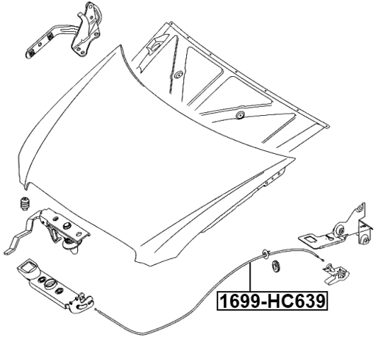 1699-HC639 - CABLE ASSEMBLY HOOD LOCK CONTROL