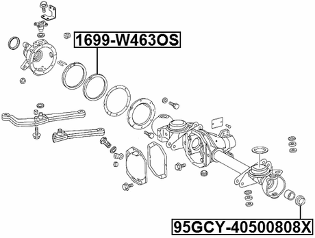 1699-W463OS - FRONT AXLE SEALING RING