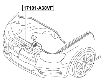 17101-A38VF - CABLE ASSEMBLY HOOD LOCK CONTROL