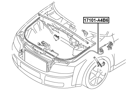 17101-A4B6 - CABLE ASSEMBLY HOOD LOCK CONTROL