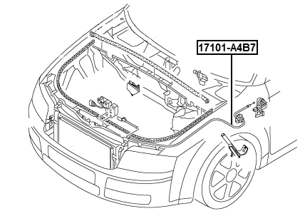 17101-A4B7 - CABLE ASSEMBLY HOOD LOCK CONTROL