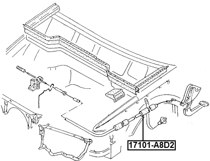 17101-A8D2 - CABLE ASSEMBLY HOOD LOCK CONTROL
