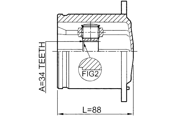1711-Q5 - INNER CV JOINT 34X104