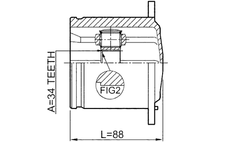 1711-Q5 - INNER CV JOINT 34X104
